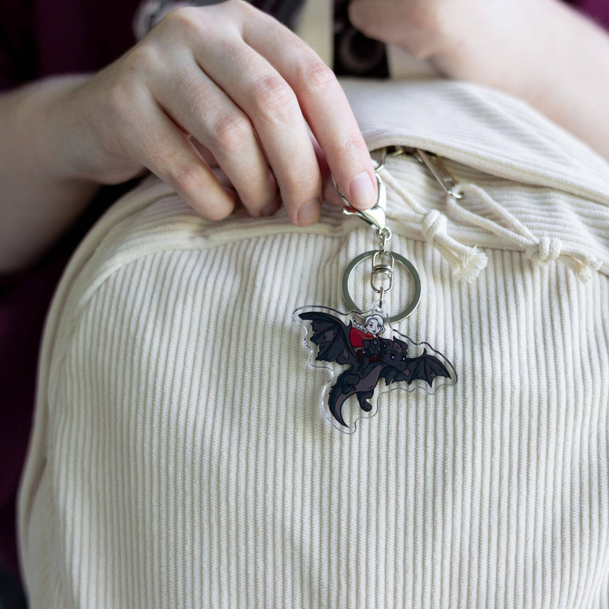 Manon Riding Abraxos Keychain | Throne of Glass