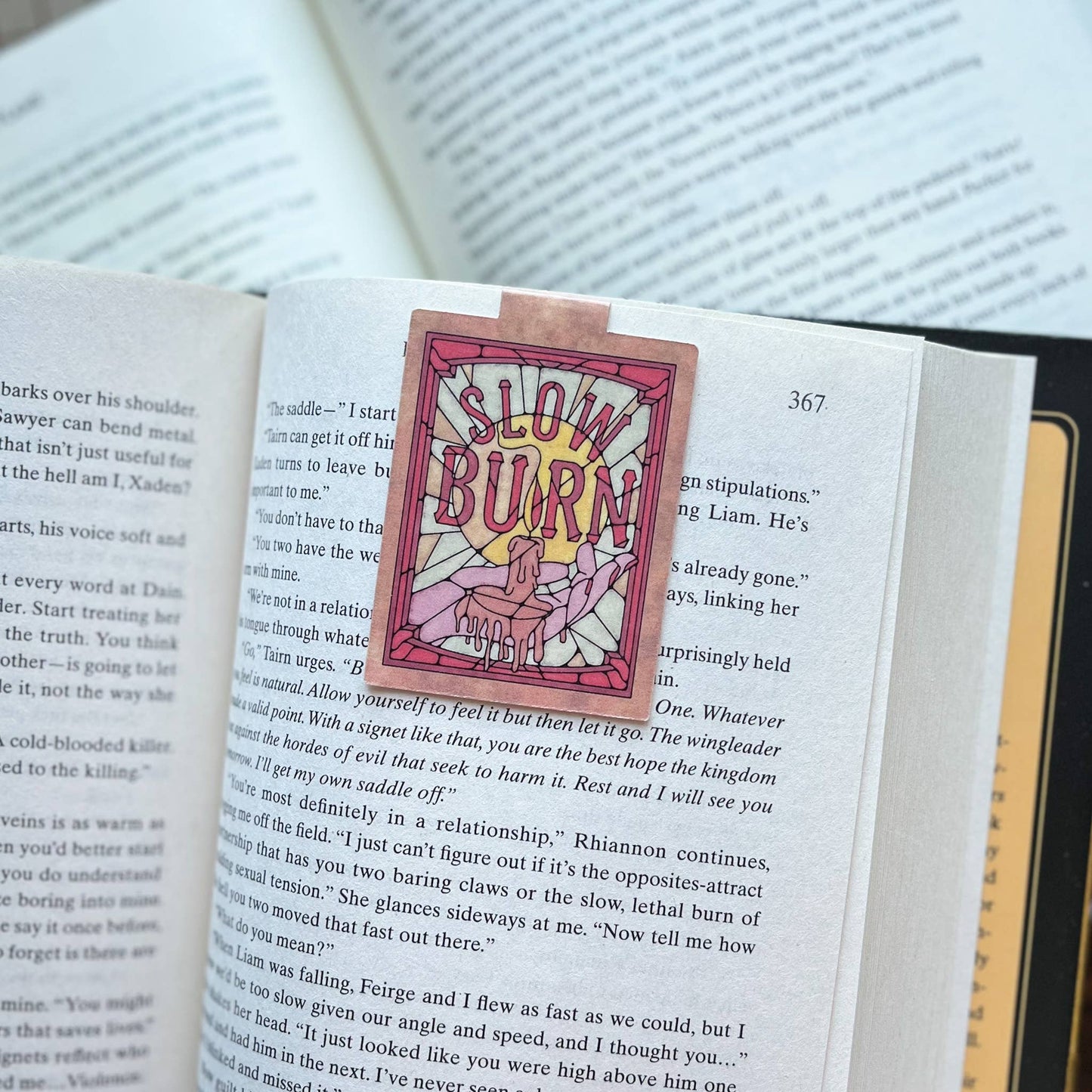 Slow Burn Magnetic Bookmark Book Lover Gift