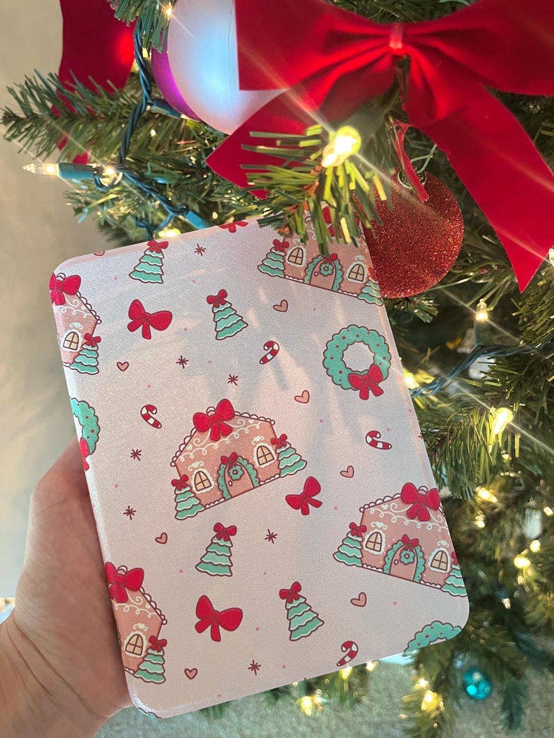 Gingerbread Christmas Kindle Case- Clear back