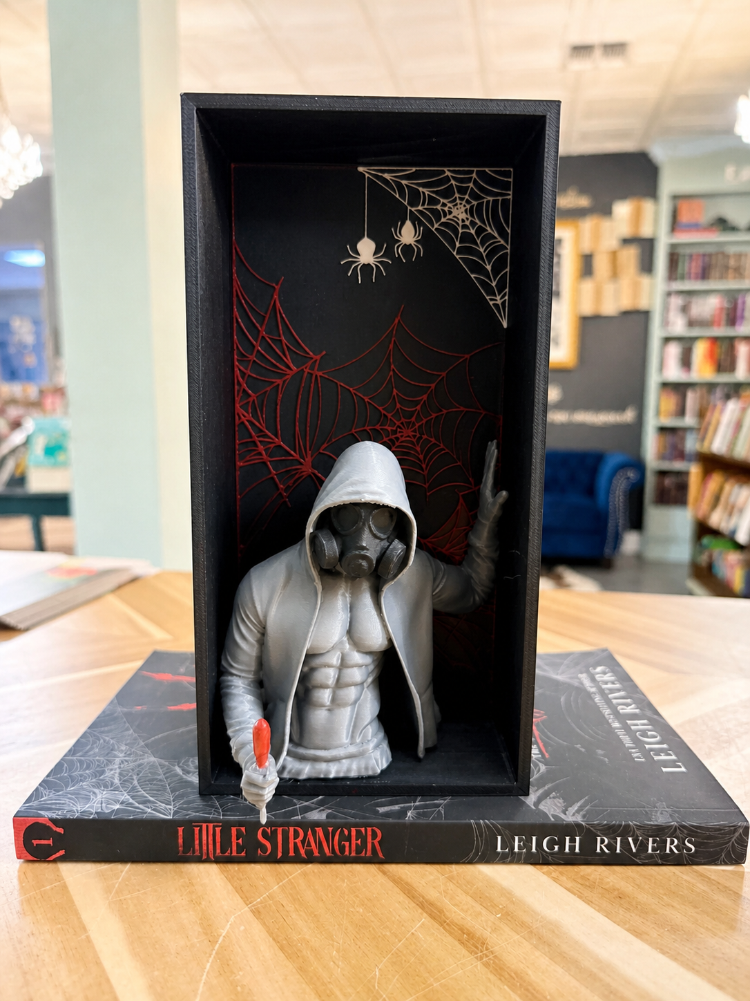 Malachi Little Stranger Gas Mask 3D Printed Shadow Box Book Nook