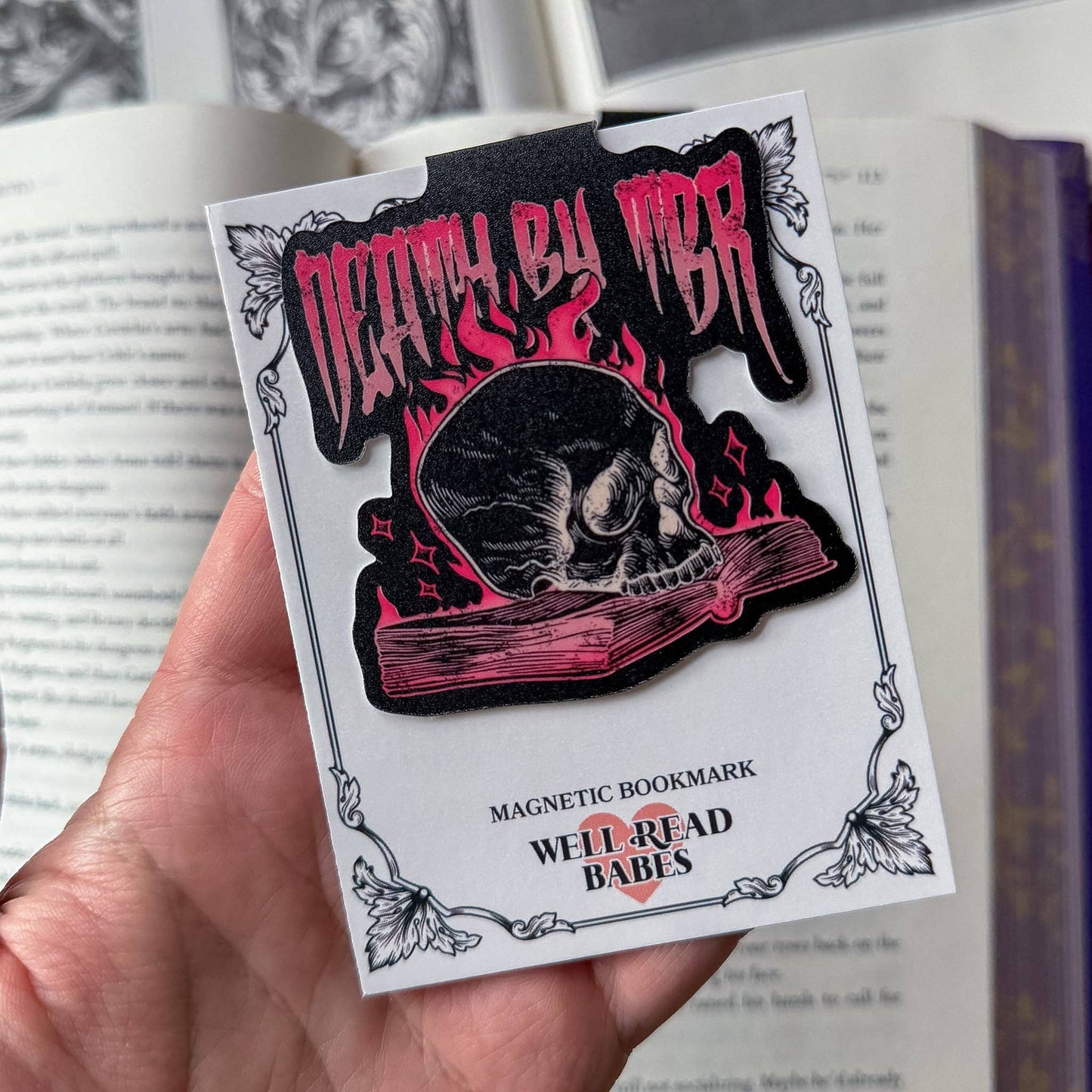 Death By TBR Magnetic Bookmark Book Lover Gift Bookish