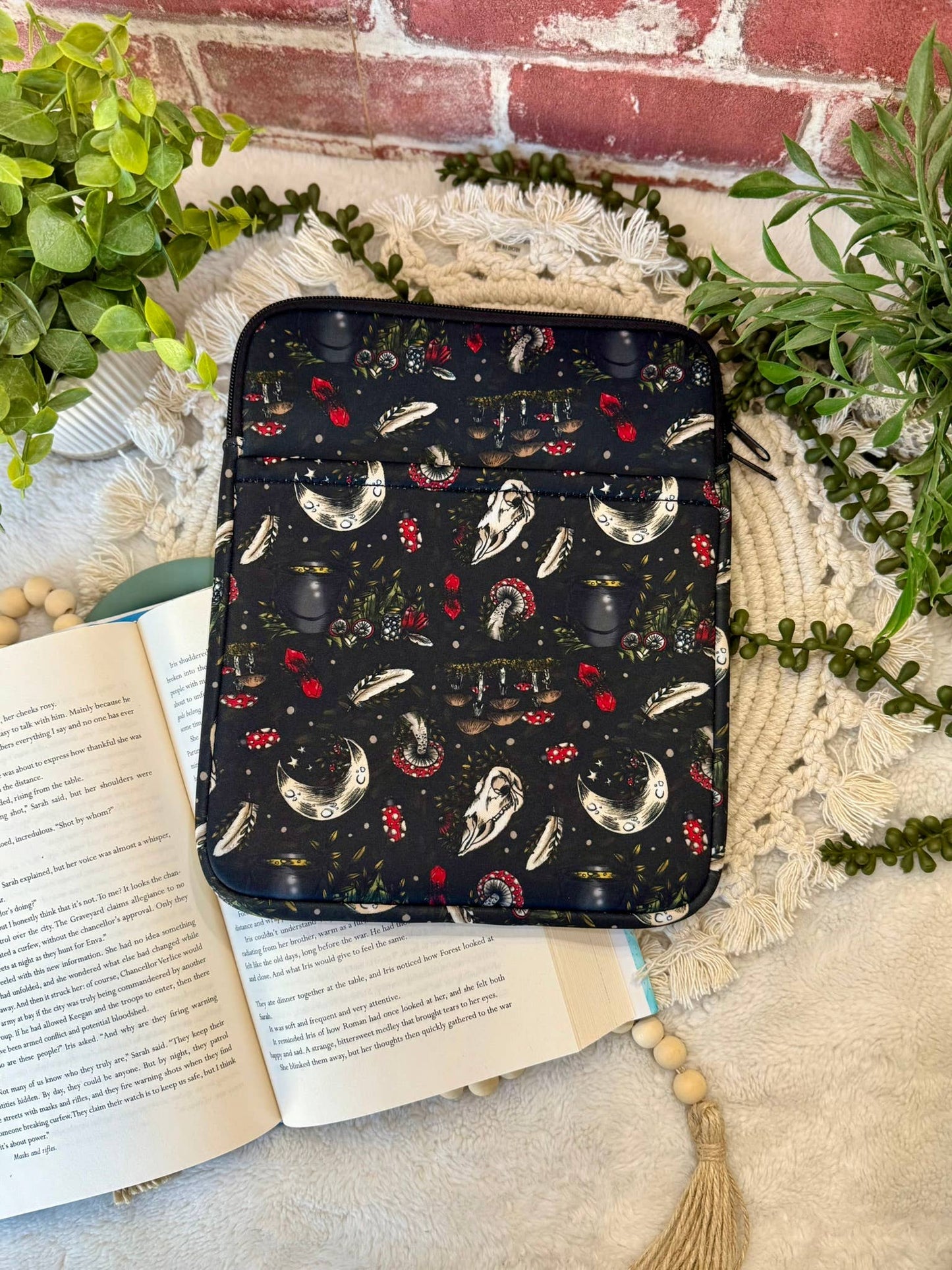 8x10 Skull Mystic Book Sleeve | Book Sleeve | Kindle Storage