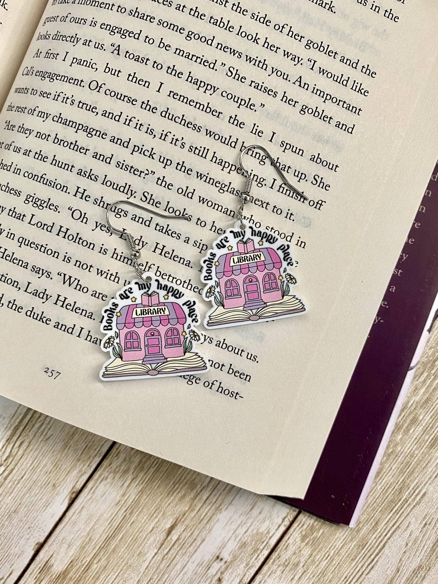Book and Reading Themed Earrings for Book Lovers