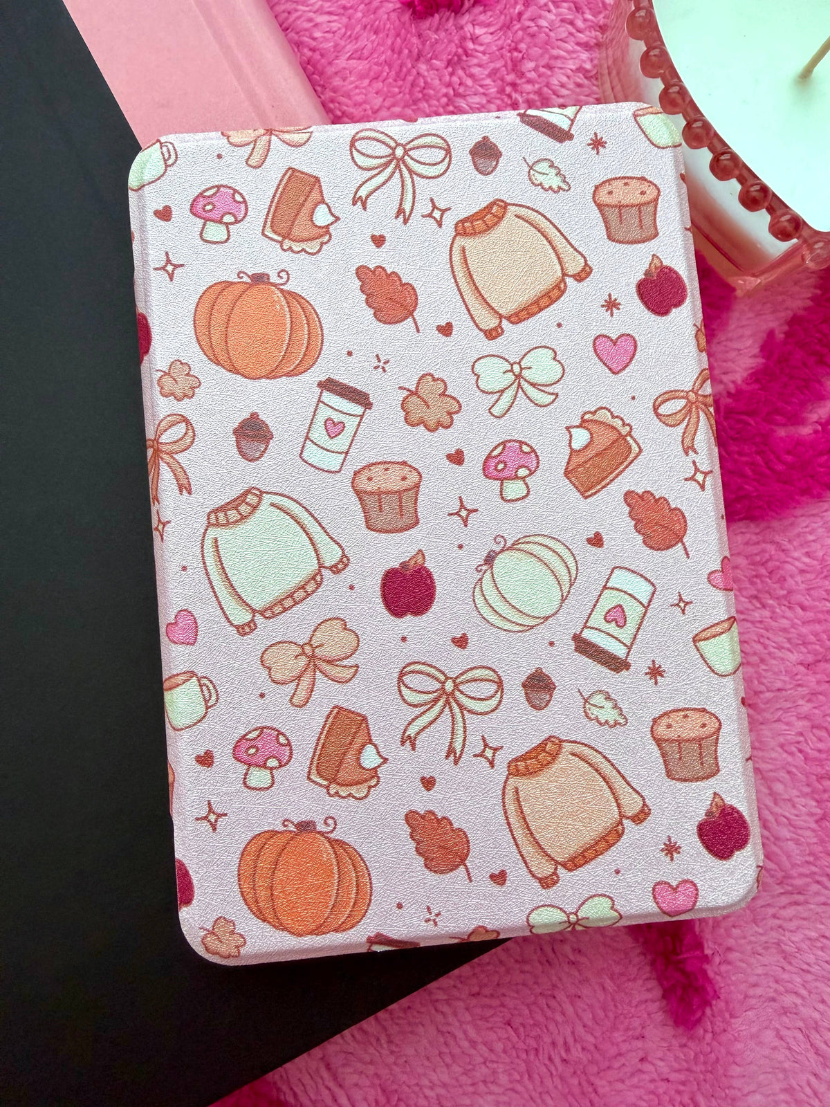 Pink Autumn Kindle Case with clear back  