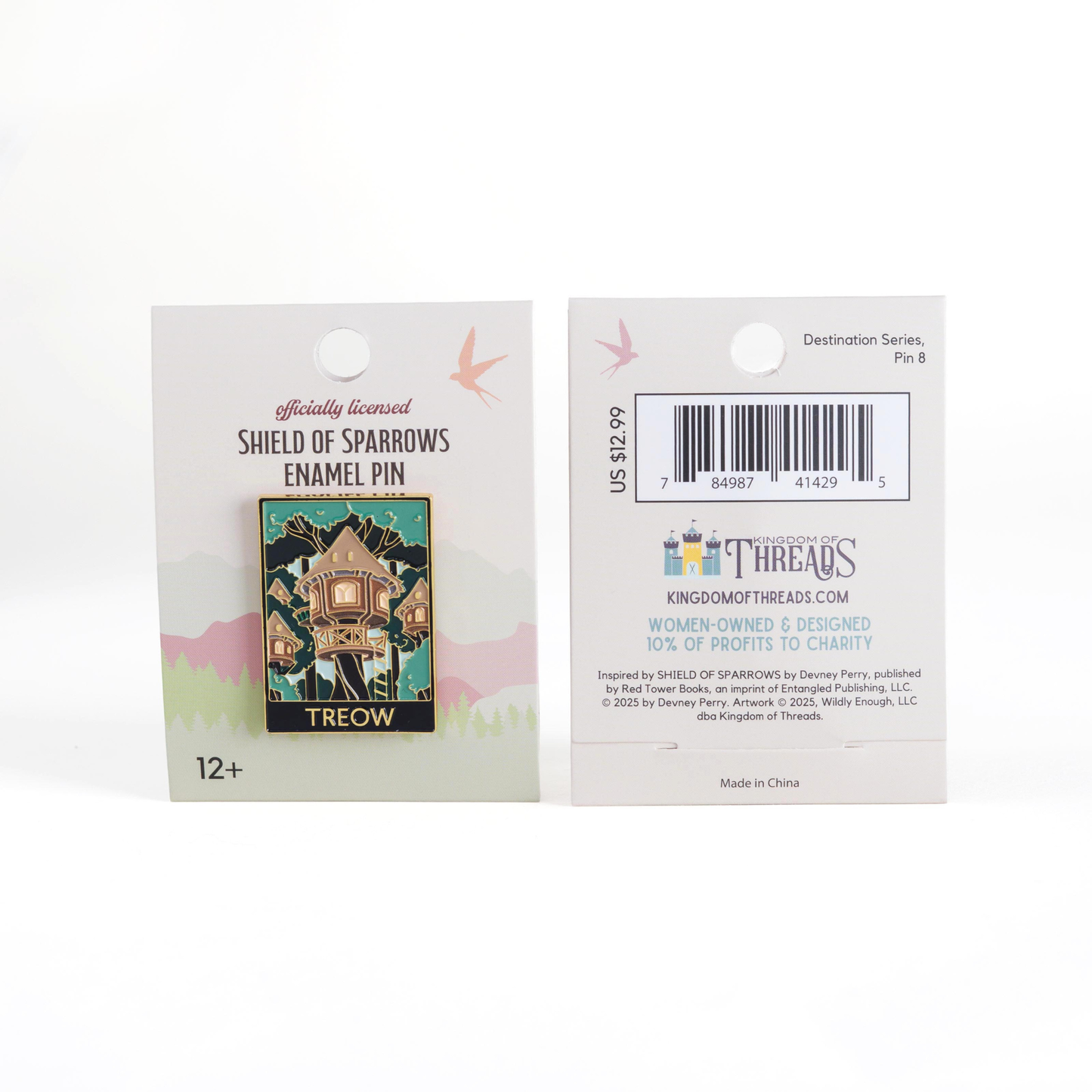 Treow Destination Enamel Pin | Shield of Sparrows