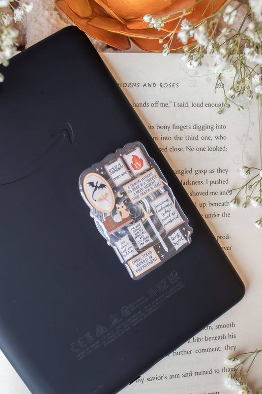Fourth Wing Quote Wall Kindle / Phone Grip