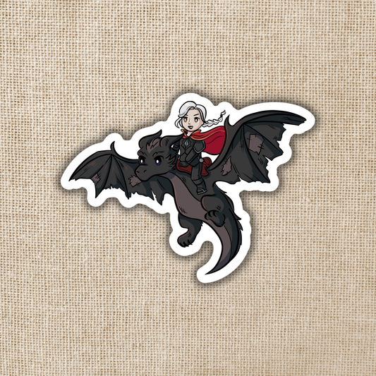 Manon Riding Abraxos Sticker | Throne of Glass Inspired