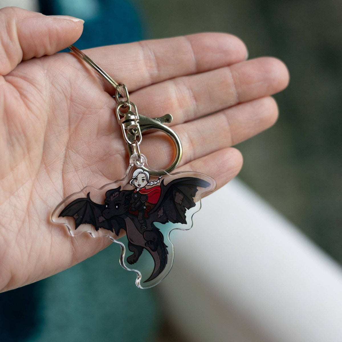 Manon Riding Abraxos Keychain | Throne of Glass