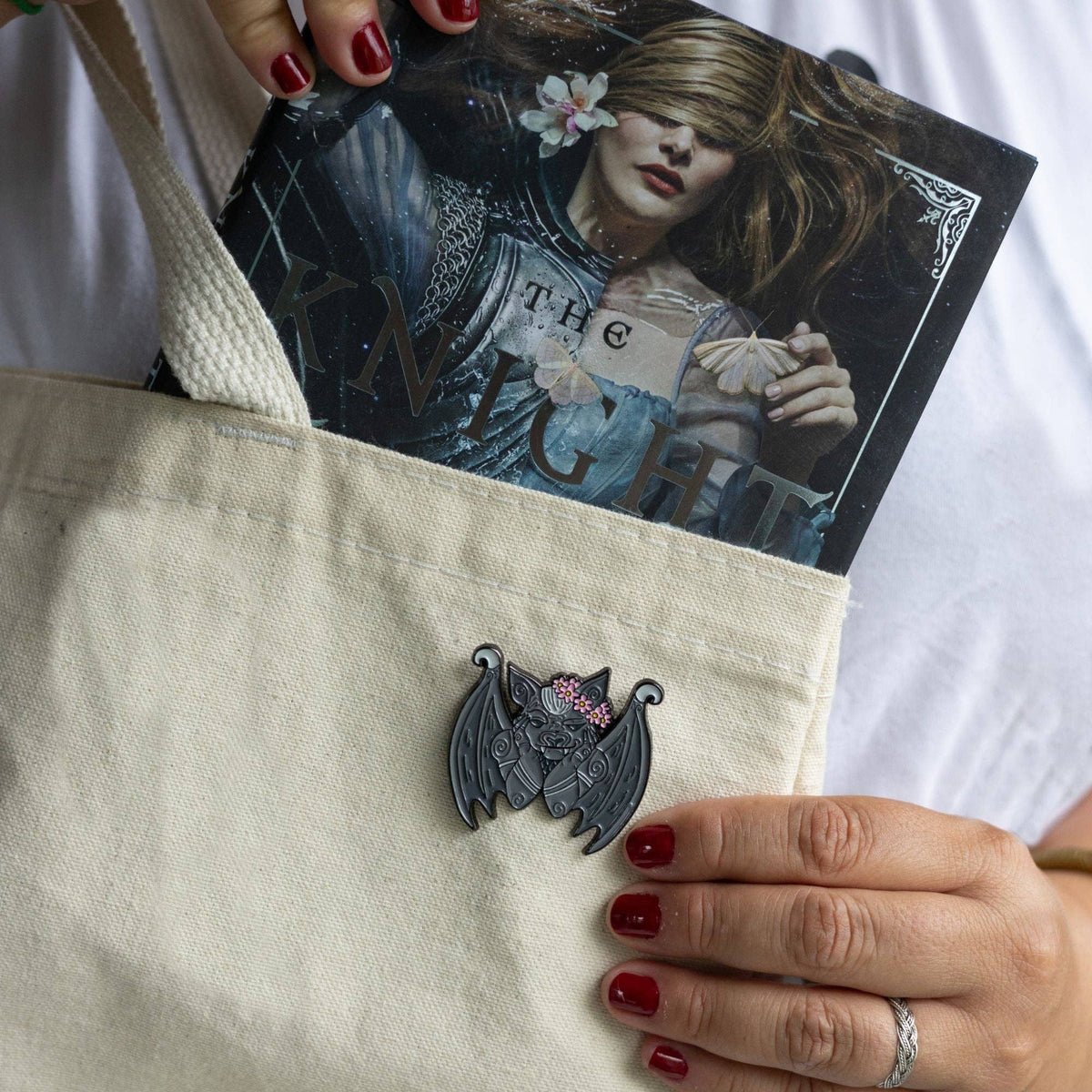 Bartholomew in a Flower Crown Enamel Pin | The Knight and the Moth