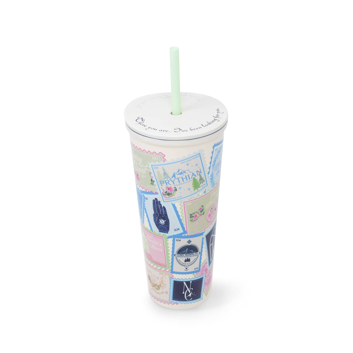 Stainless Steel Tumbler with Straw, Spring Court/Night Court