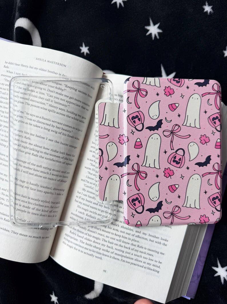 Pink Halloween Kindle Case – Paperwhite & Basic, Hand Drawn