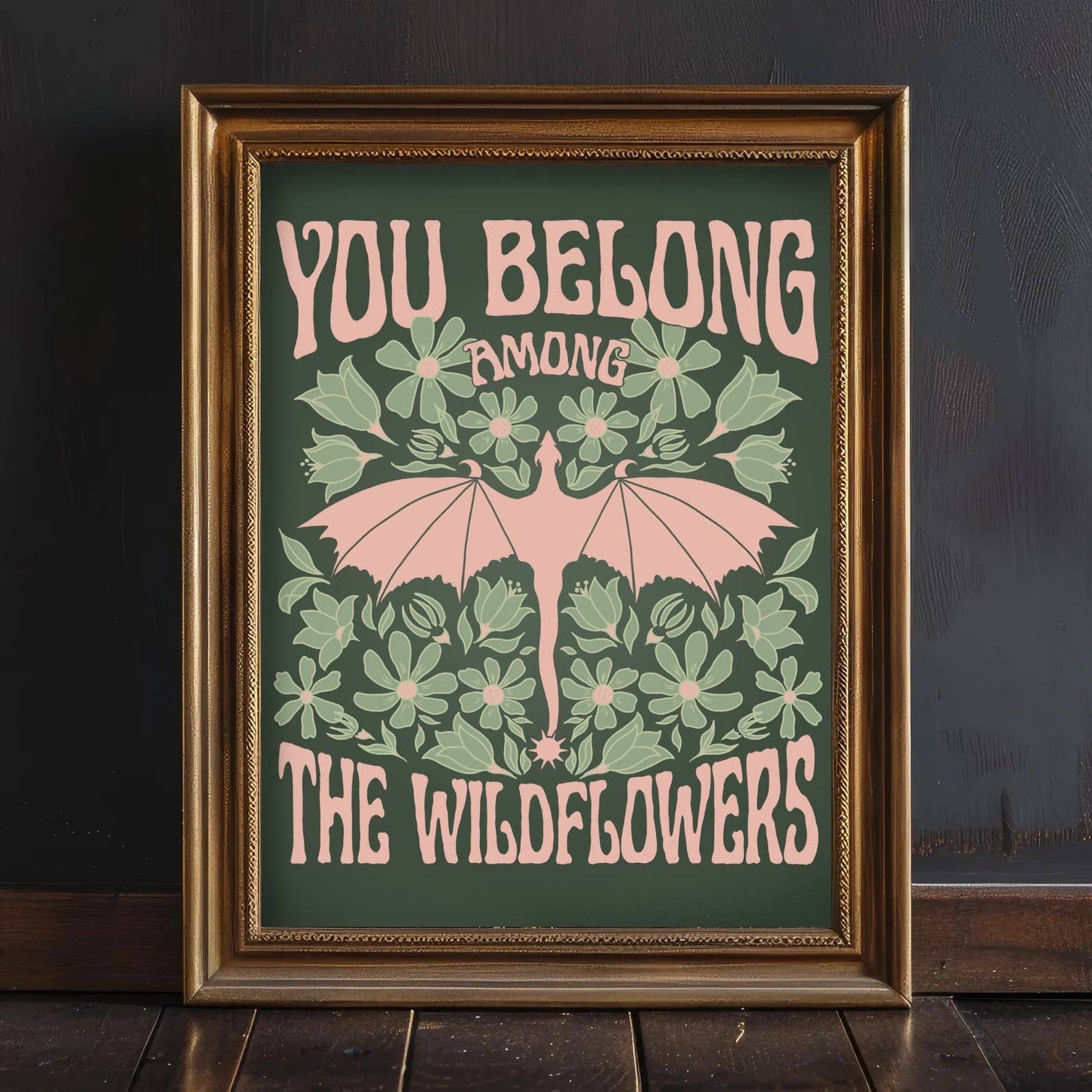 Abraxos and Flowers Art Print l