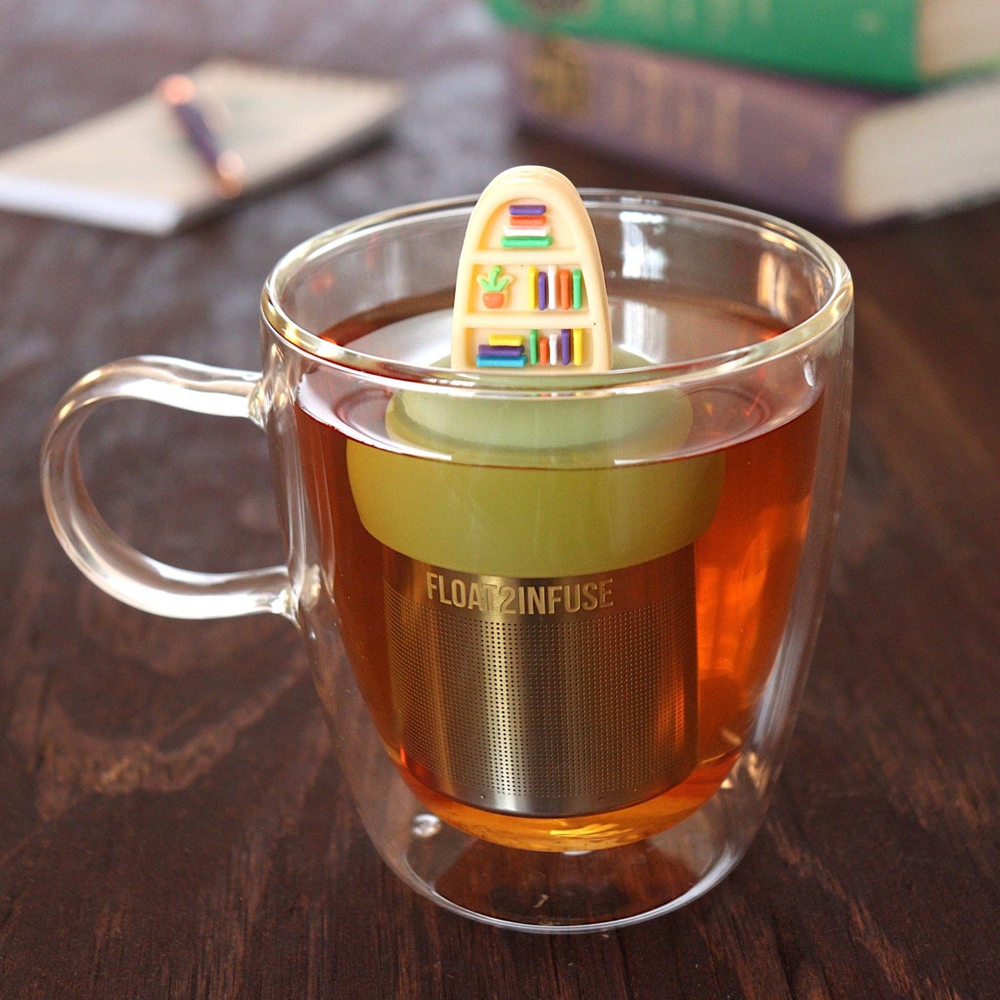 Blonde Plant Bookshelf | Floating Tea Infuser | Green Base