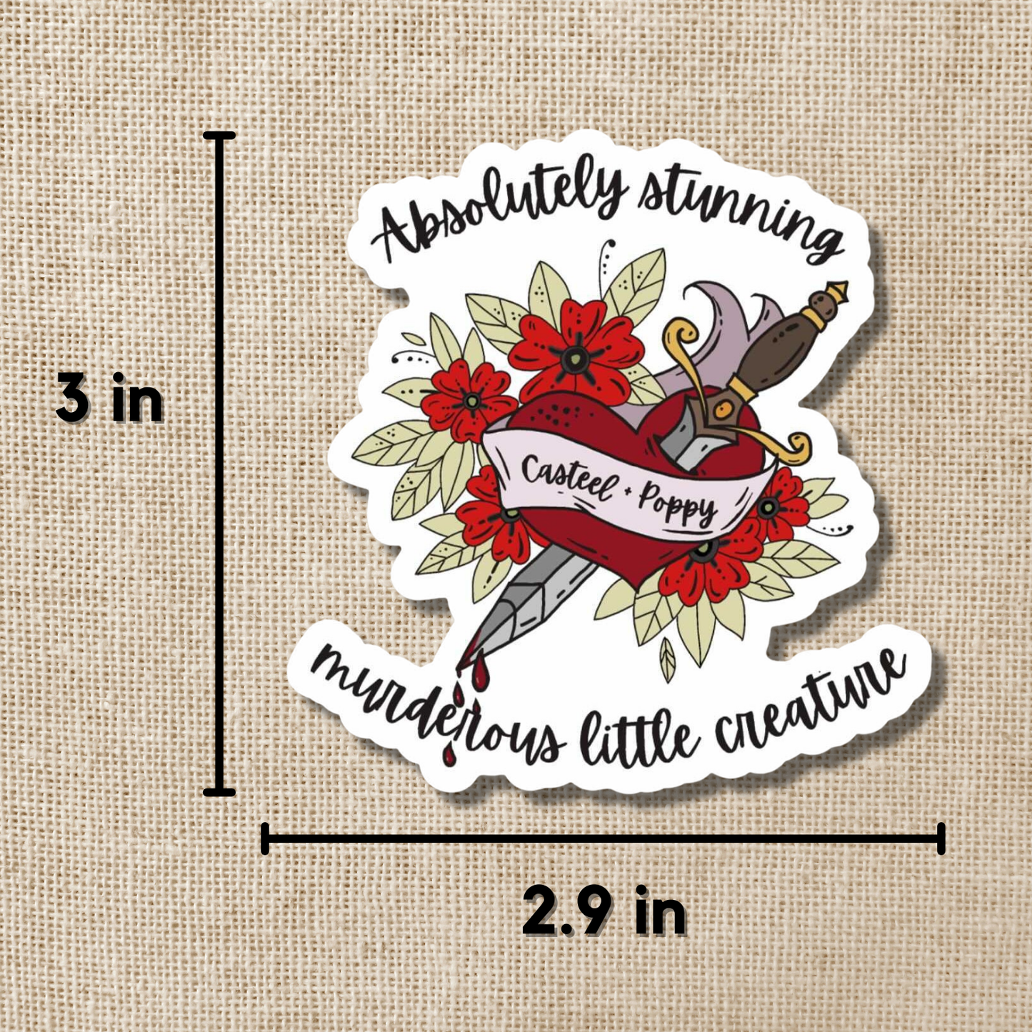 Absolutely Stunning Murderous Little Creature Sticker, 3-in