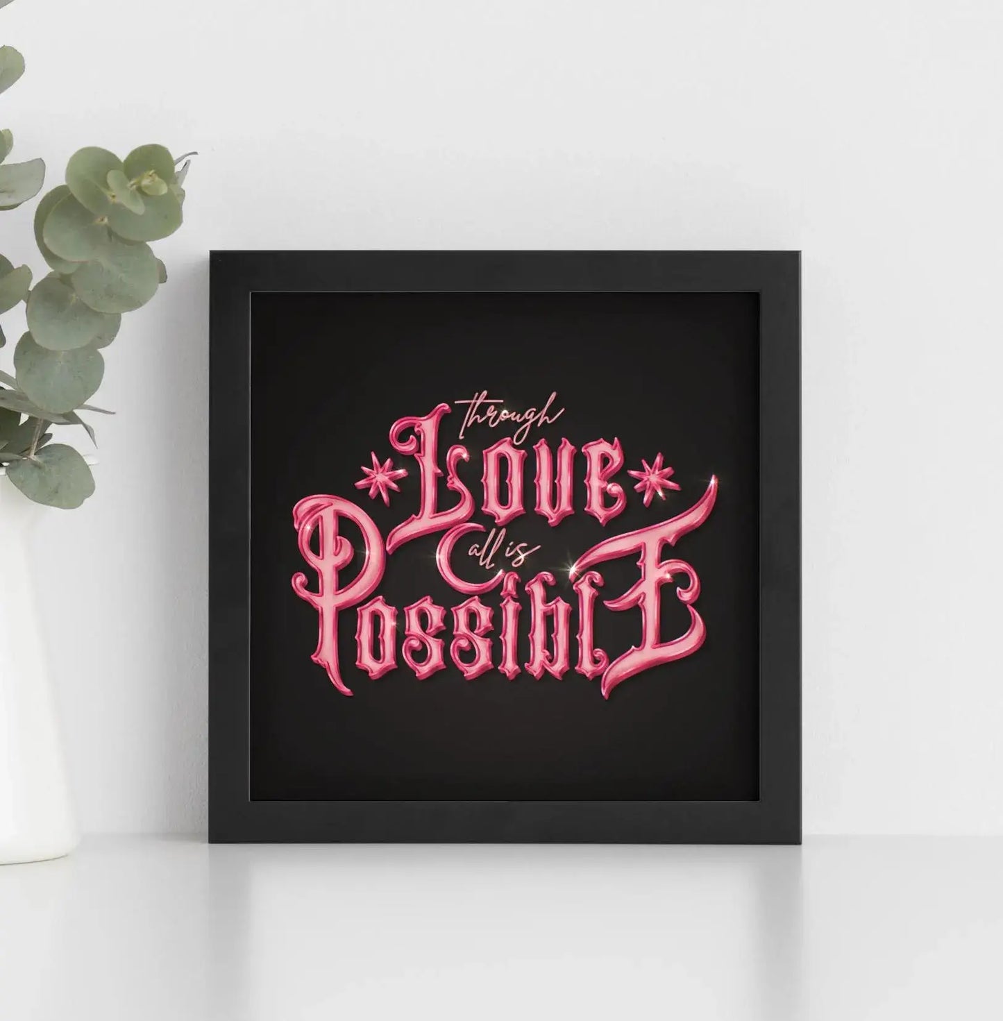 Through love Art Print - Bookish Gift Wall Art