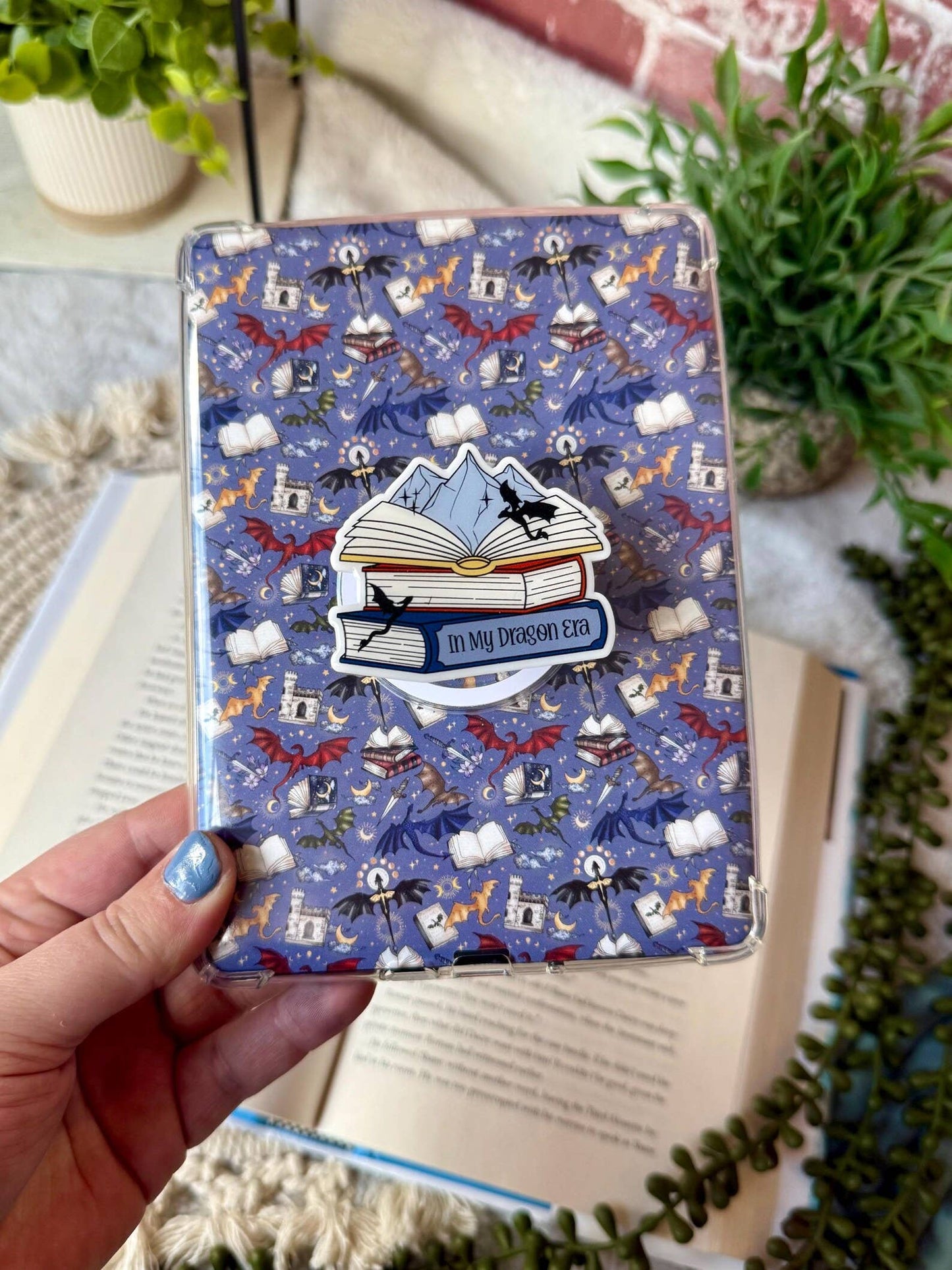 Dragon Era Book stack Magnetic Kindle Grip