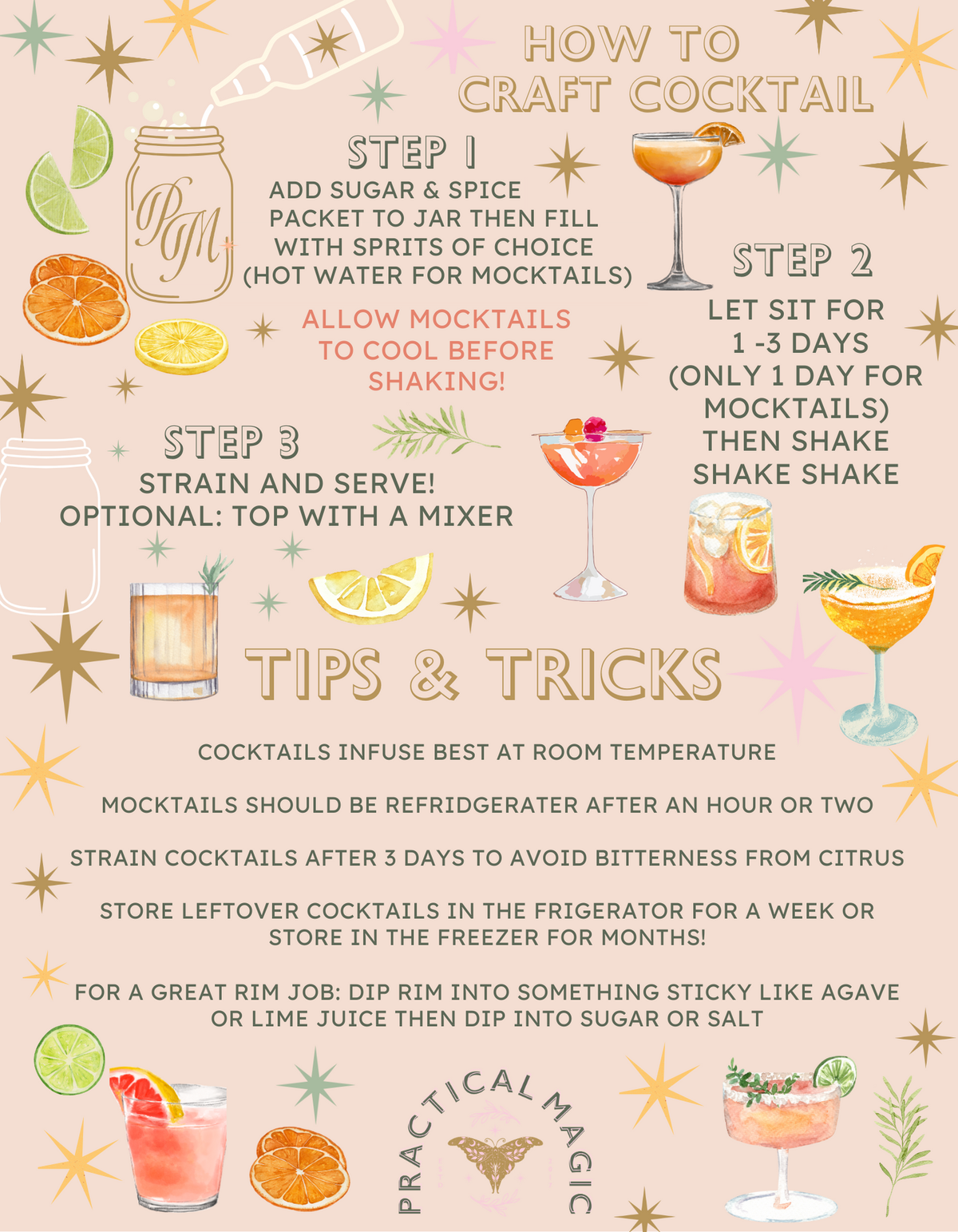 Golden Apple Chai Craft Cocktail Infusion Drink Kit -Jar