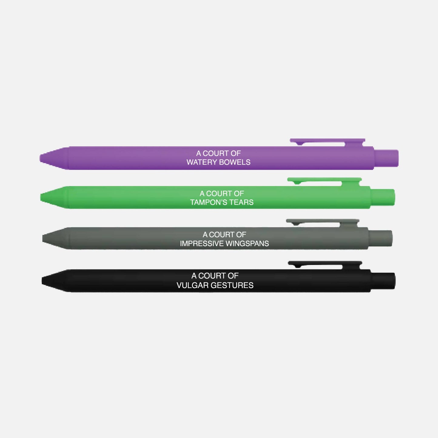 Court Drama Funny Romantasy Reader Pen Set for Book Lovers