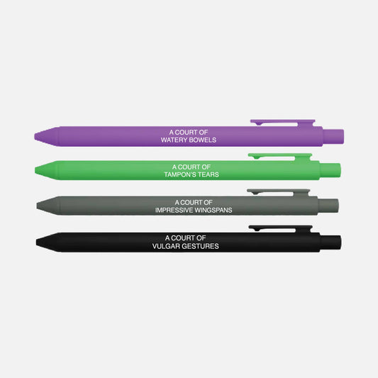 Court Drama Funny Romantasy Reader Pen Set for Book Lovers