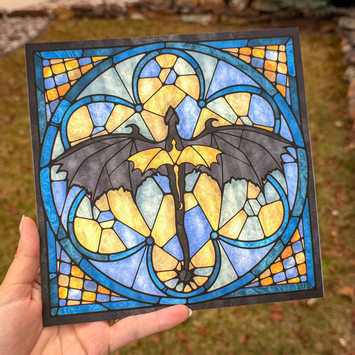 Tairn and Andarna Art Print 8x8