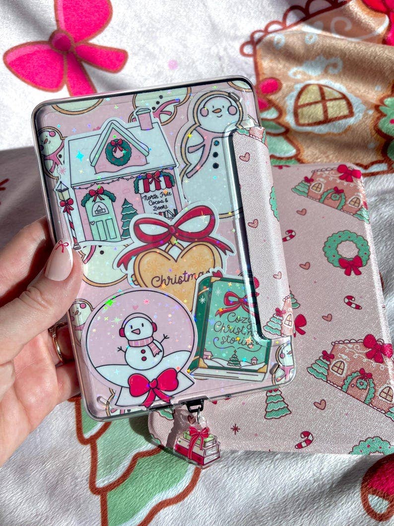 Gingerbread Christmas Kindle Case- Clear back