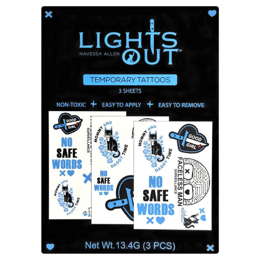 Lights Out Temporary Tattoos (15-Pack)