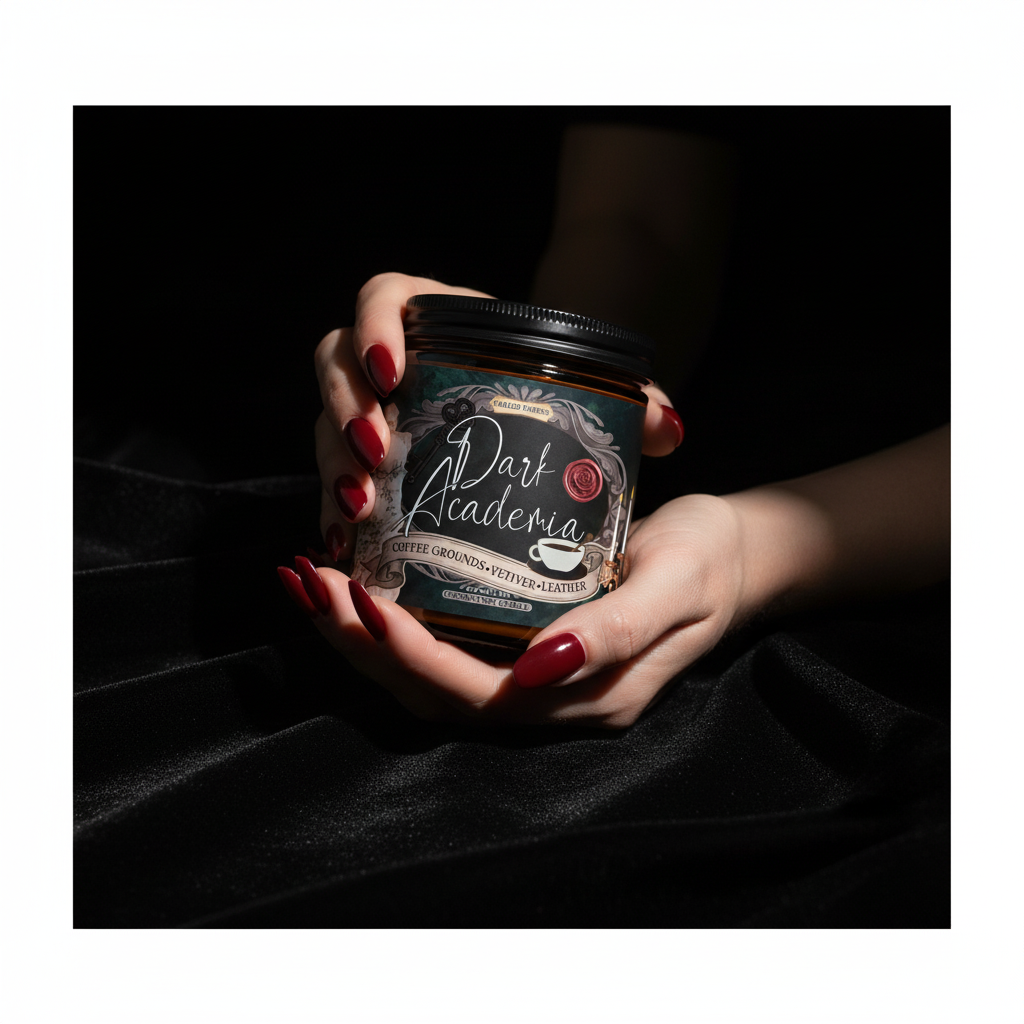 DARK ACADEMIA book lovers coconut soy wax candle