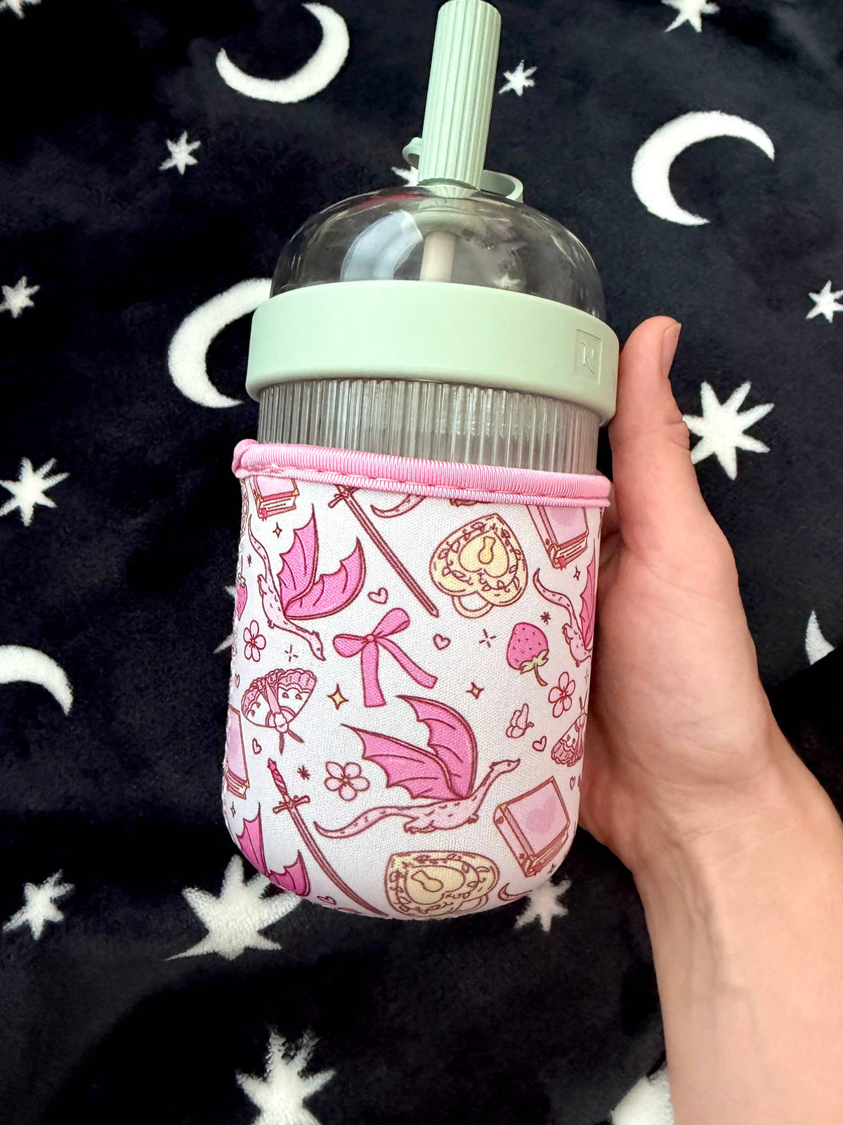 Romantasy Iced Coffee Sleeve- Bookish Dragon