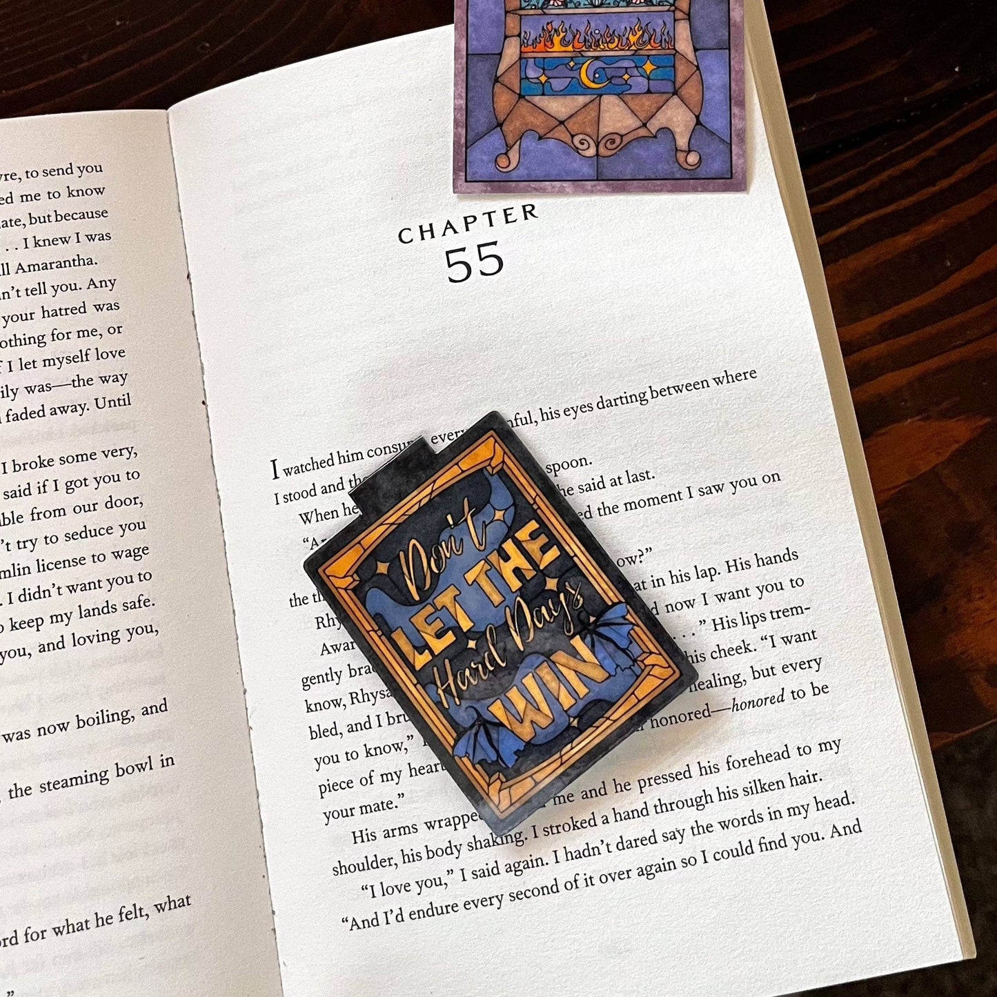Magnetic Bookmark Don't Let The Hard Days Win Stained Glass