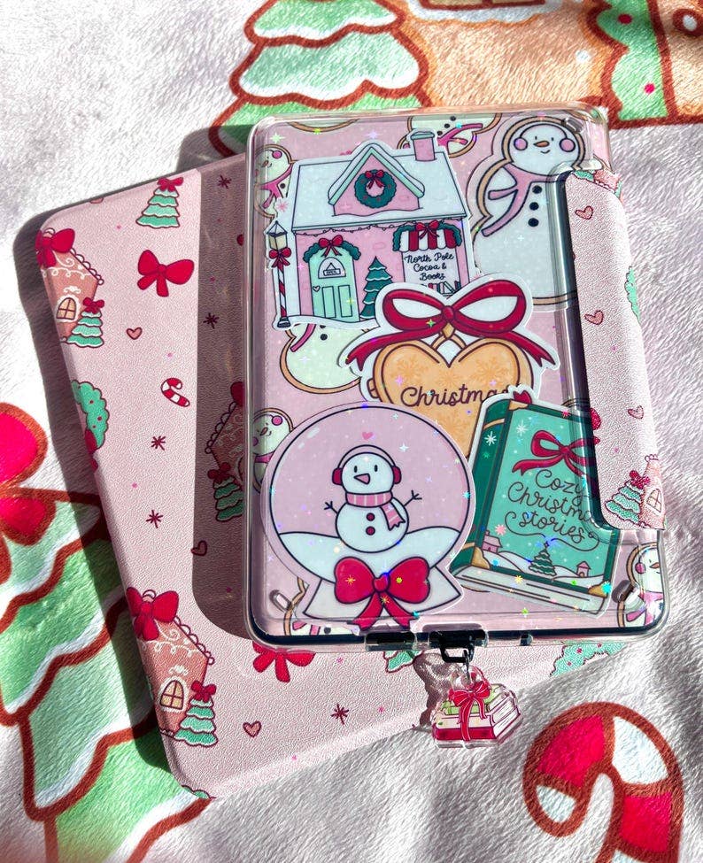 Gingerbread Christmas Kindle Case- Clear back