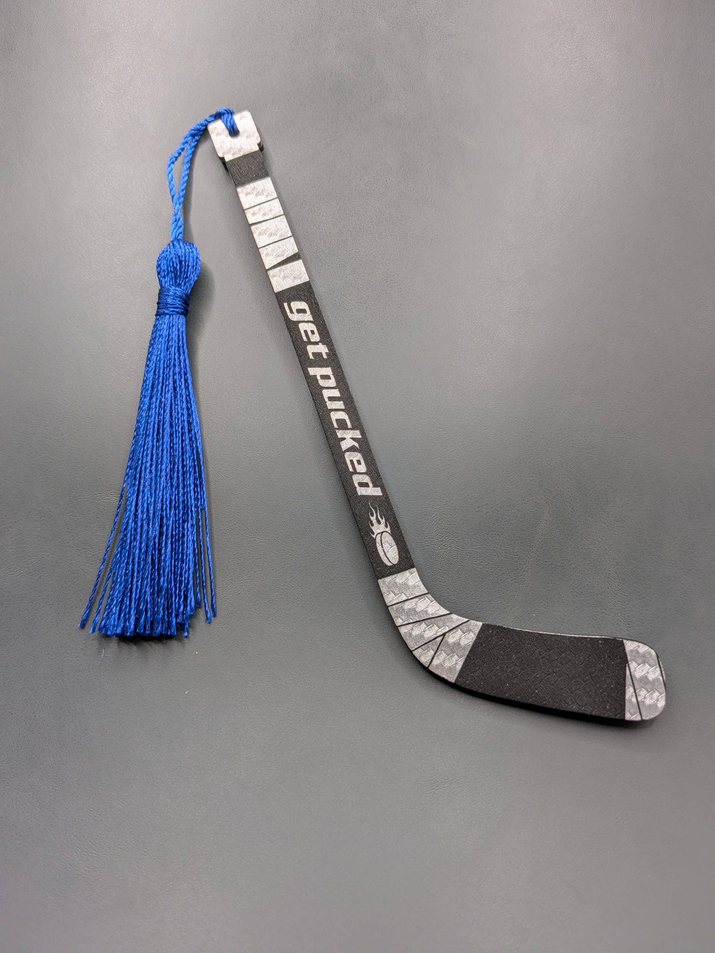 Hockey Stick Romance Bookmarks Faux Leather and Acrylic