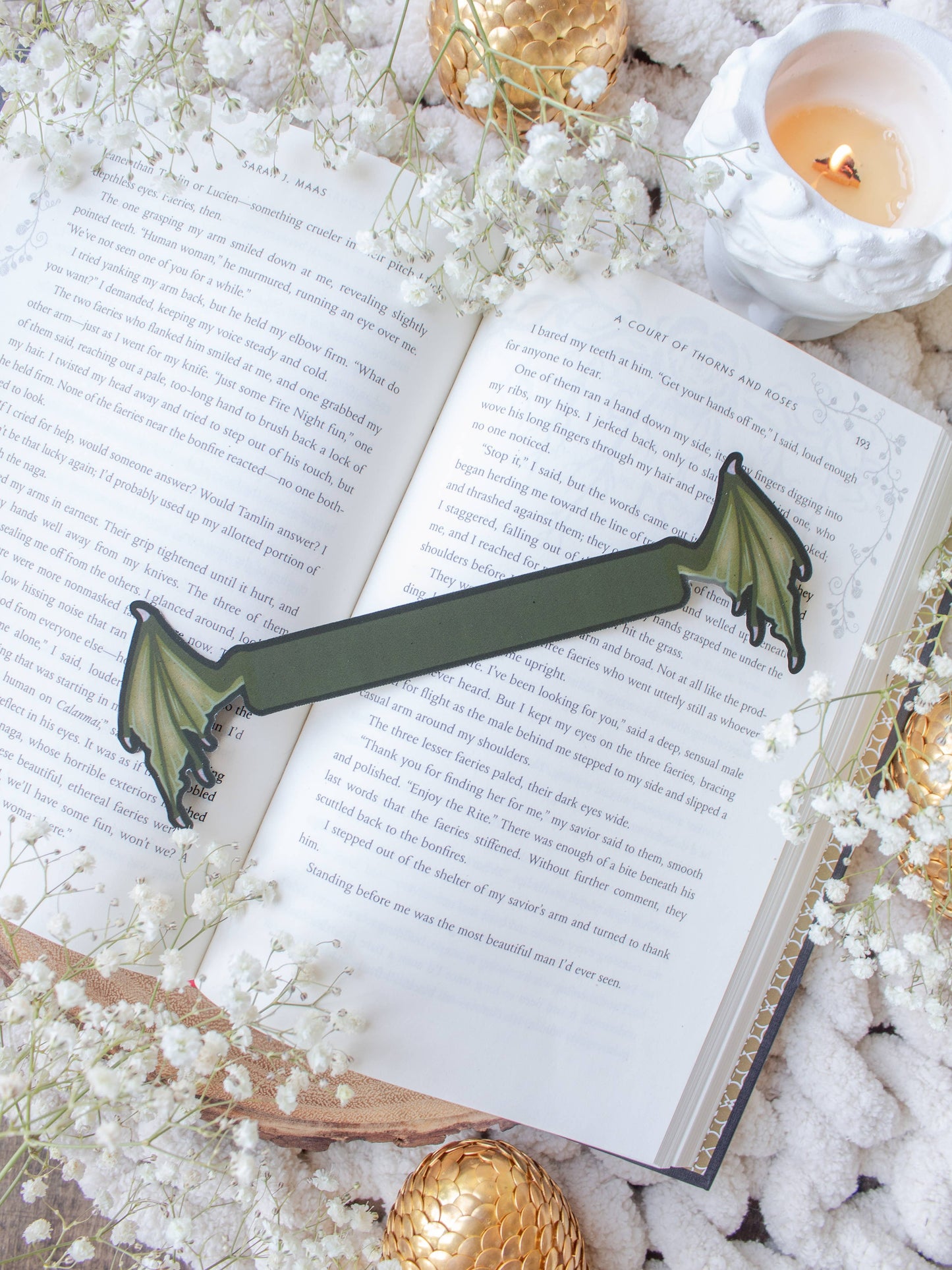 3D Dragon Wings Die-Cut Bookmark